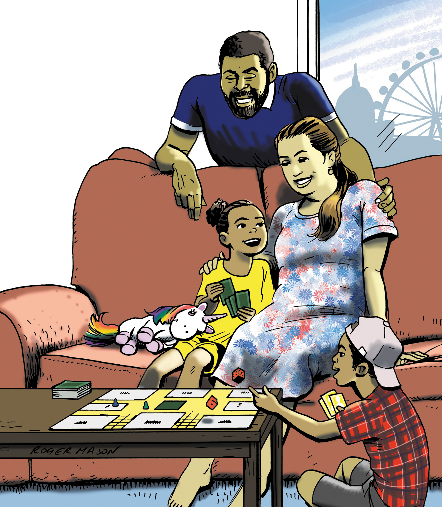 Cover illustration for Scotscare Annual Review 2020, by Roger Mason