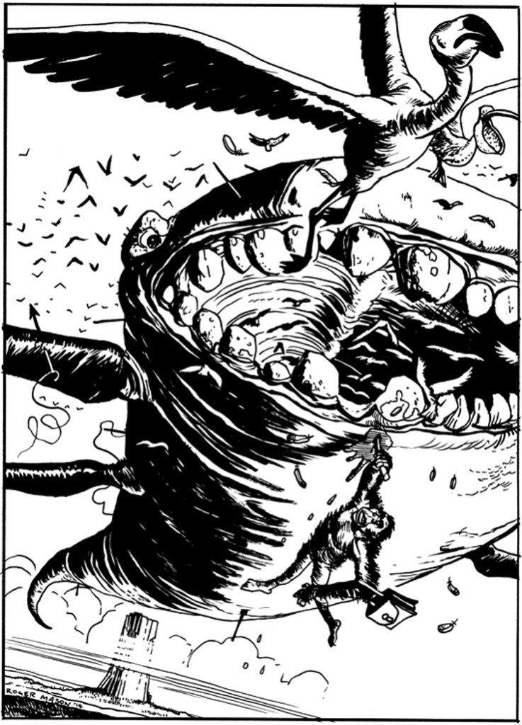 Frontispiece for Jasper Fforde's book The Eye of Zoltar, Hodder & Stoughton 2014. Art by Roger Mason.